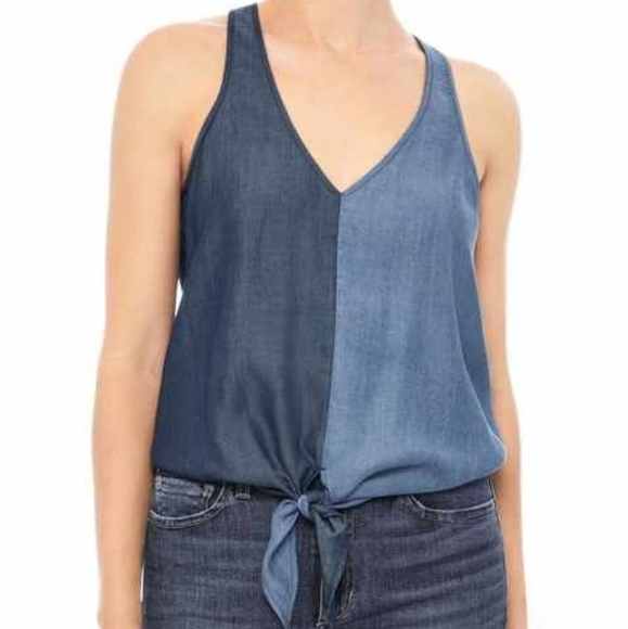Joe's Jeans Tops - Joe's Jeans Rita Chambray Sleeveless Blouse